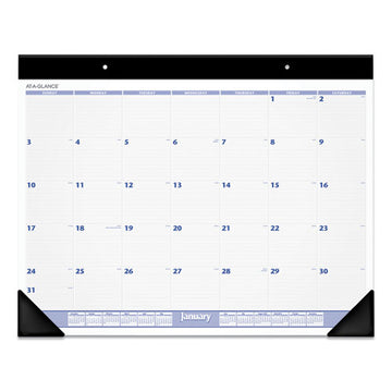 AT-A-GLANCE® Desk Pad, 24 X 19, White Sheets, Black Binding, Black Corners, 12-month (jan To Dec): 2022 freeshipping - TVN Wholesale